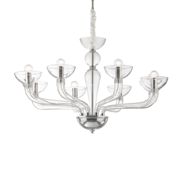 Люстра Ideal Lux CASANOVA SP8 TRASPARENTE 044255()
