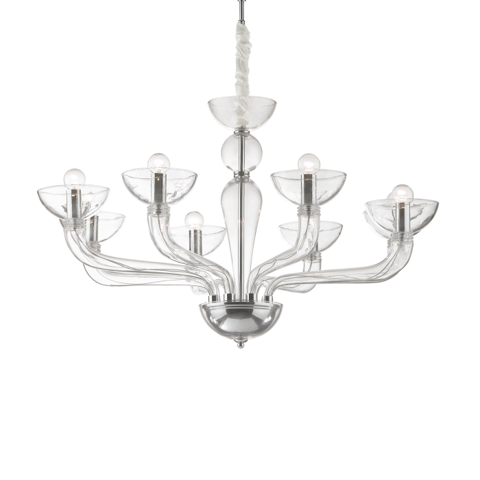 Люстра Ideal Lux CASANOVA SP8 TRASPARENTE 044255()