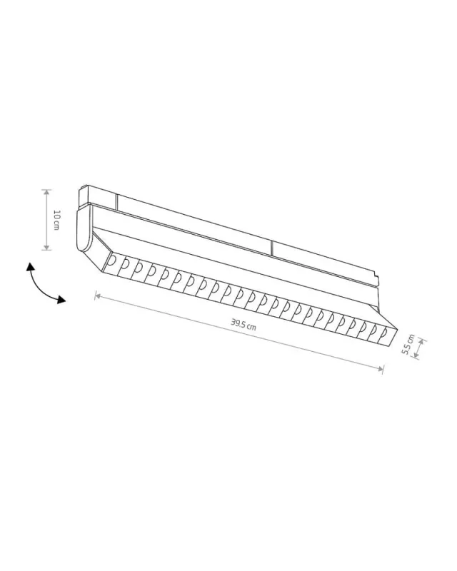 Магнітний трековий світильник Nowodvorski 10151 LVM Focus Out Led 1x15w 3000к 1300Lm IP20 Bl