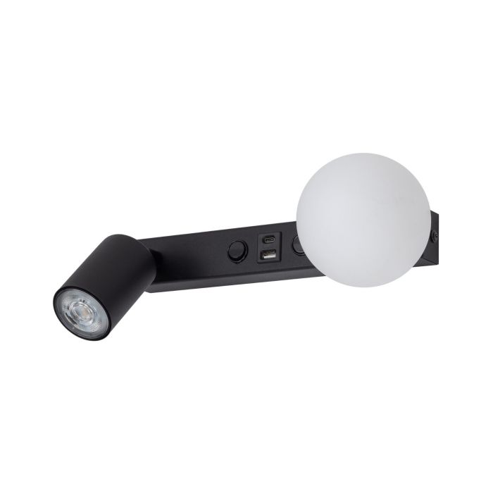 Бра TK LIGHTING 10152 2хUSB Чорний VOX (31115)