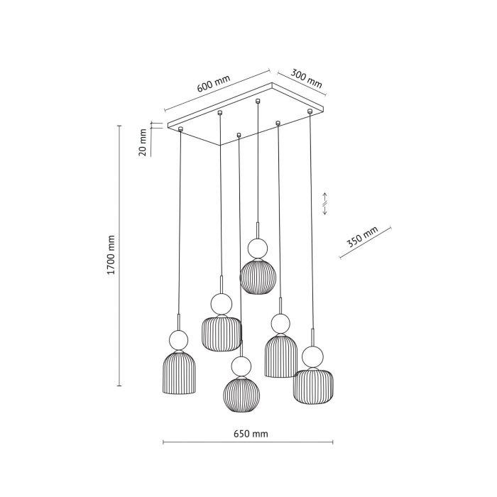 Підвісний світильник TK LIGHTING 11044 SOPHIA