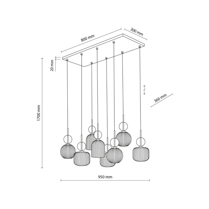 Підвісний світильник TK LIGHTING 11045 SOPHIA