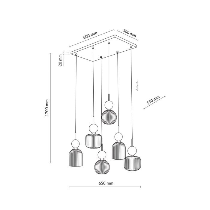 Підвісний світильник TK LIGHTING 11594 SOPHIA