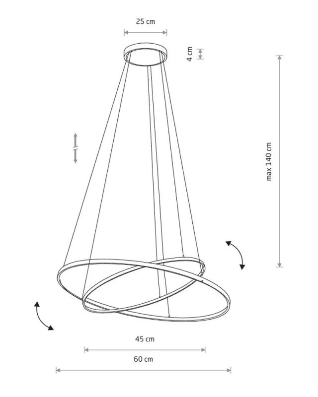 Люстра Nowodvorski Circolo Power 11646 LED 2x67W 3000K 3700Lm IP20 біла