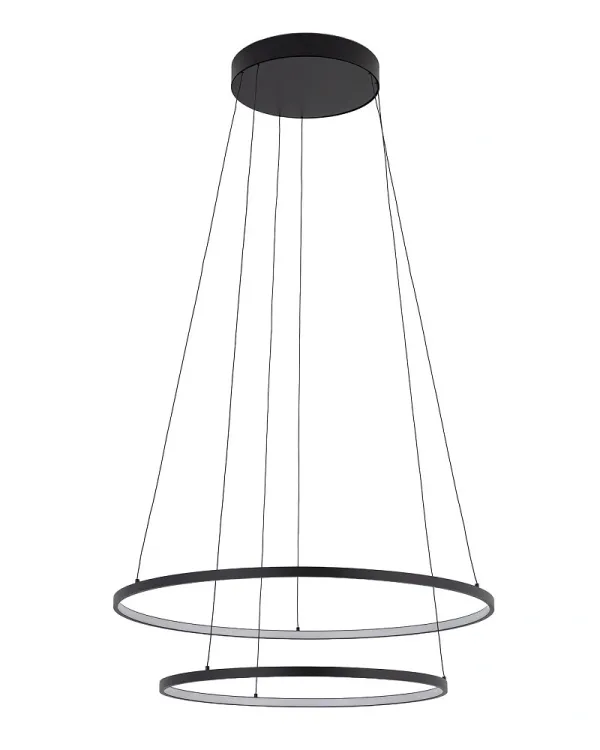 Люстра Nowodvorski Circolo Power 11647 LED 2x67W 3000K 3100Lm IP20 чорна