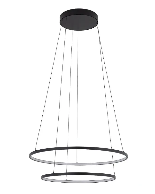 Люстра Nowodvorski Circolo Power 11647 LED 2x67W 3000K 3100Lm IP20 чорна