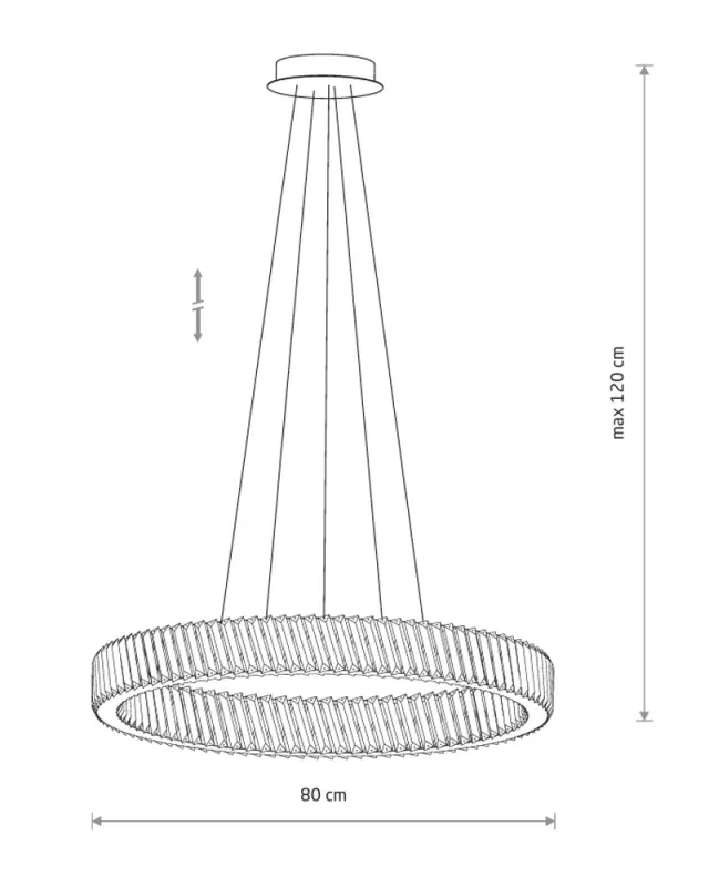 Люстра Nowodvorski 11706 Luxora Round LED 1x38W 3000K 3400Lm IP20 хром
