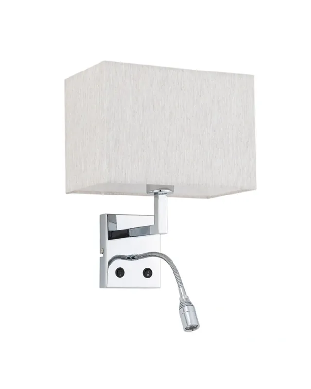 Бра Nowodvorski 11785 Hotel Mood E27+LED 2x10W+2.2W 4000K IP20 світло-бежевий