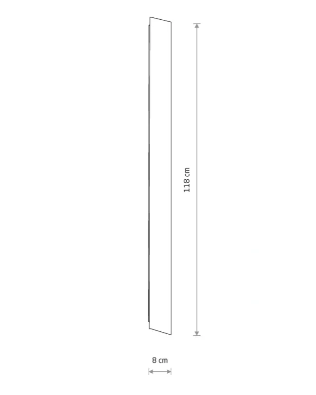 Настінний світильник Nowodvorski 11877 Comma LED M 1x25W 3000K 650Lm IP20 чорний