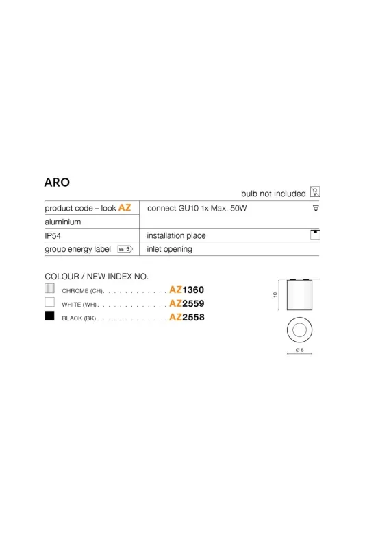 Точковий світильник Azzardo AZ2559 Aro (15452)