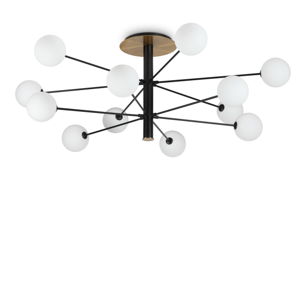 Люстра Ideal Lux 273709 COSMOPOLITAN PL12 NERO OTTONE