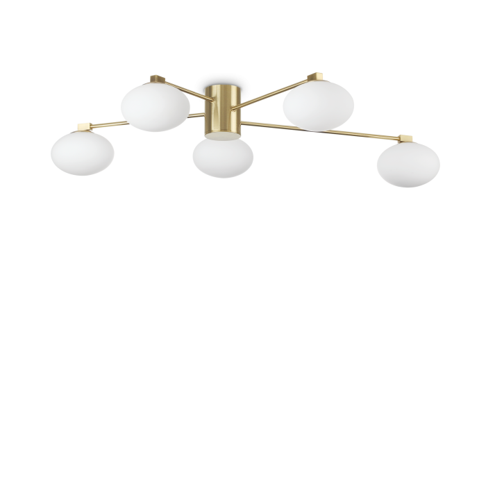 Люстра Ideal Lux 288277 HERMES PL5 D90 OTTONE