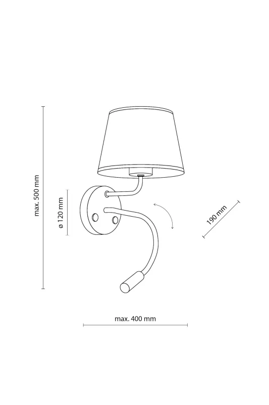 Бра TK Lighting 10081 Maja Black (30595)