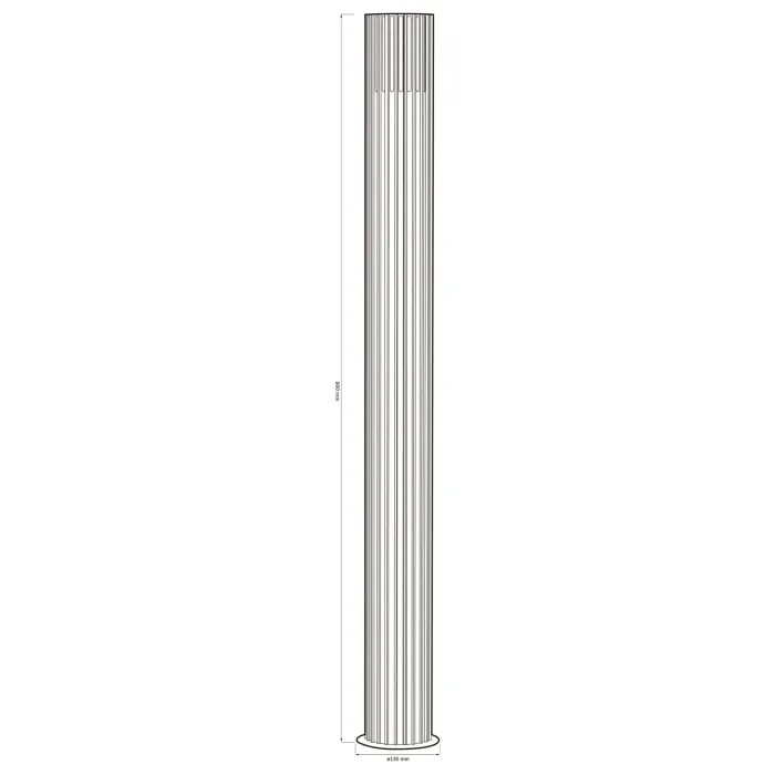 Вуличний стовпчик Goldlux 329363 Kuusamo E27 1x20W IP54 графітовий