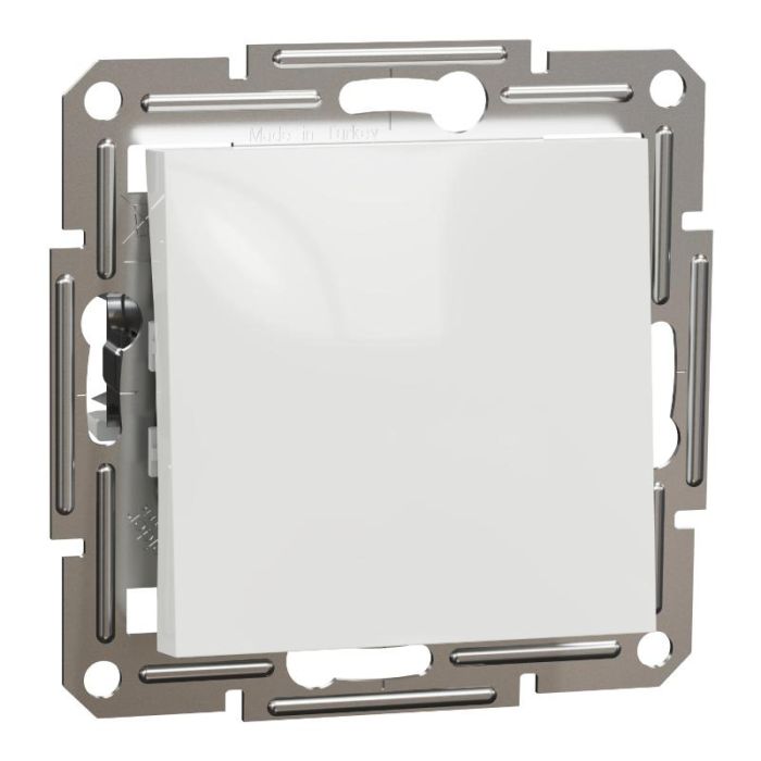 Прохідний 1-кл вимикач Asfora Schneider Electric EPH0470121 білий без рамки