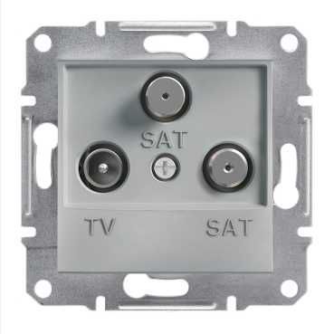 Розетка tv/sat/sat (телевізійна + 2 спутниковых) кінцева, алюміній (EPH3600161)