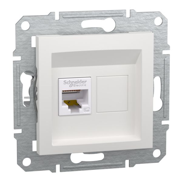 Розетка комп'ютерна RJ45 кат 5е UTP Asfora Schneider Electric EPH4370121 біла без рамки