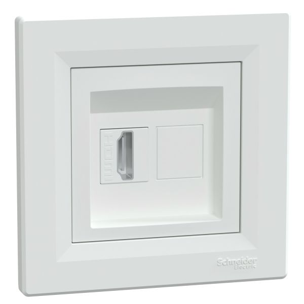 Розетка з роз'ємом HDMI Asfora Schneider Electric EPH4500121 біла