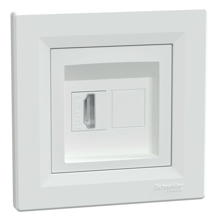 Розетка з роз'ємом HDMI Asfora Schneider Electric EPH4500121 біла