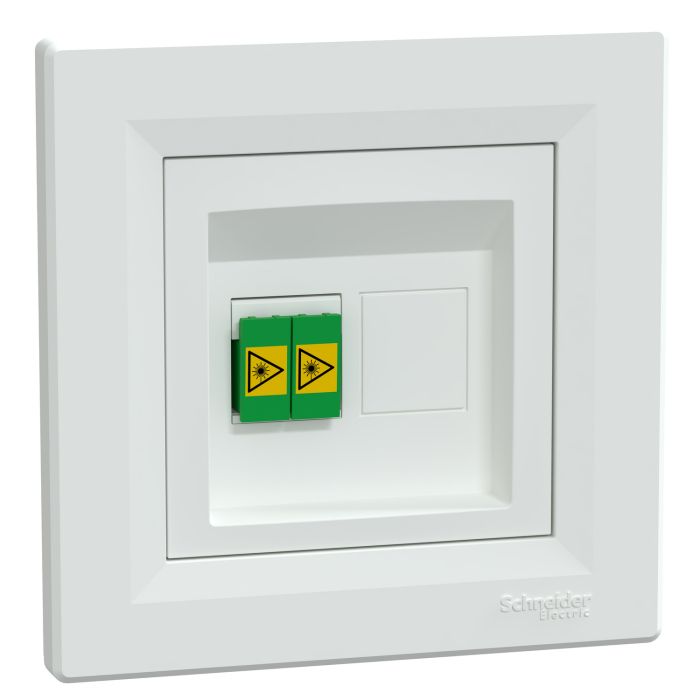 Розетка волоконно-оптична дуплекс Asfora Schneider Electric EPH4600121 біла