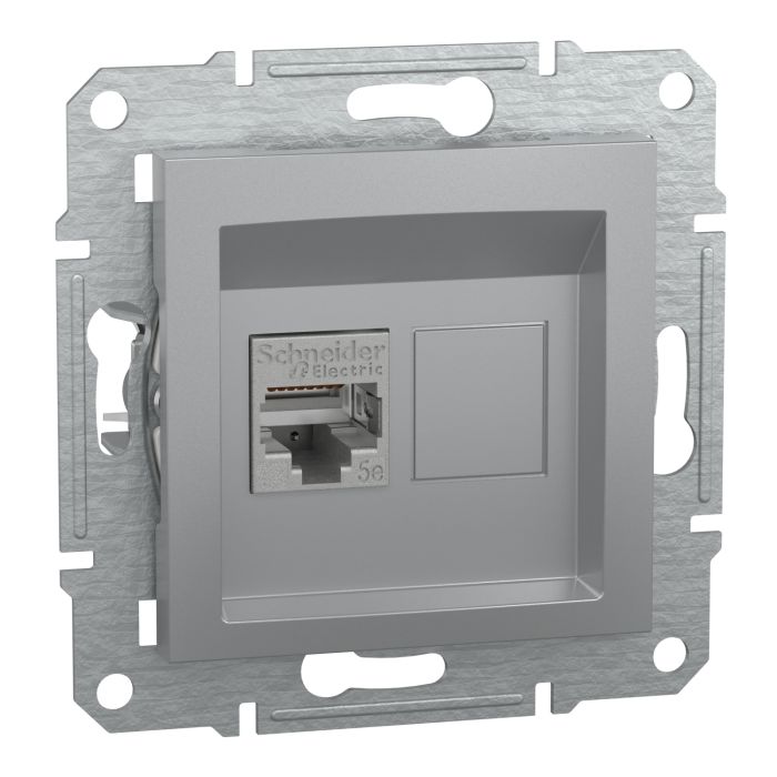 Комп'ютерна розетка rj45 кат5e utp, алюміній (EPH5000161)