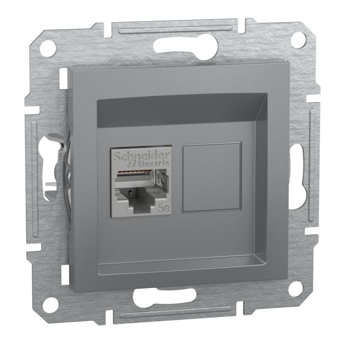 Комп'ютерна розетка rj45 кат5e utp, сталь (EPH5000162)