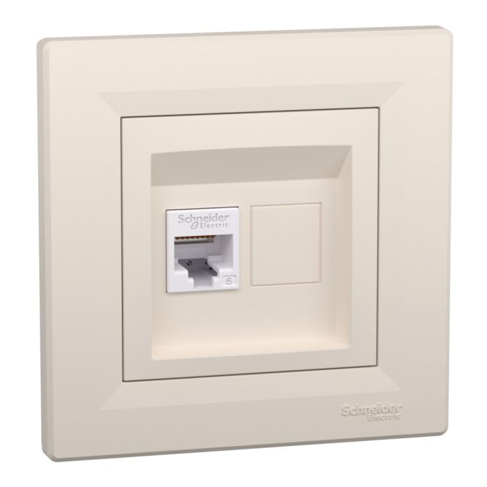 Розетка комп'ютерна, rj45, кат.6, utp, кремовий (EPH4700123)