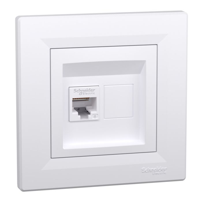 Розетка комп'ютерна, rj45, кат.6, utp, білий (EPH4700121)