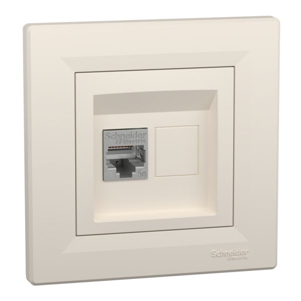 Розетка комп'ютерна, rj45, кат.5е, stp, кремовий (EPH5000123)