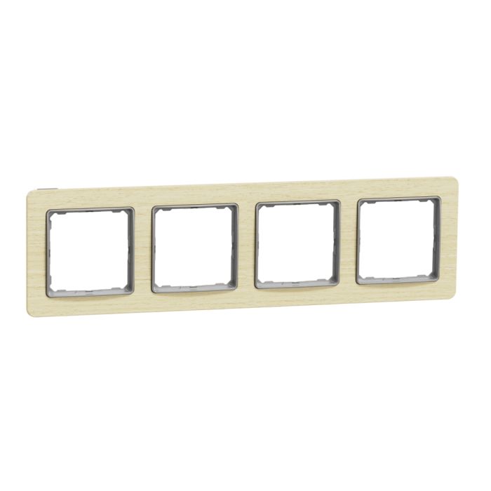Рамка 4-на Schneider Sedna Elements SDD380804 Береза