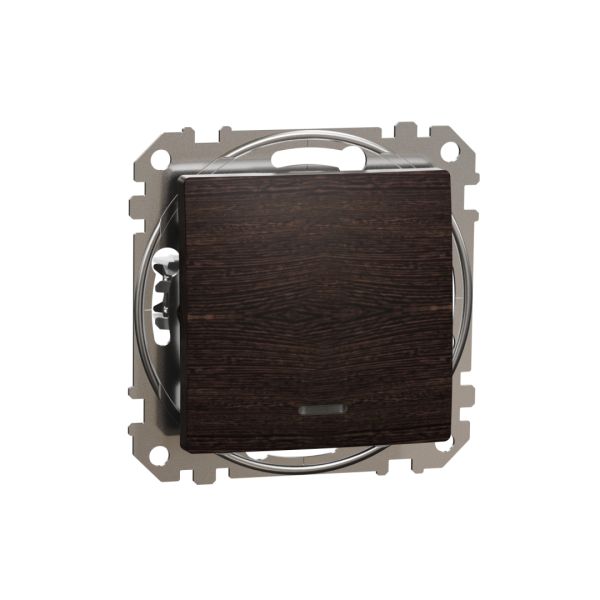 Перемикач з підсвіткою 1-кл Schneider Sedna Elements SDD181106L Венге