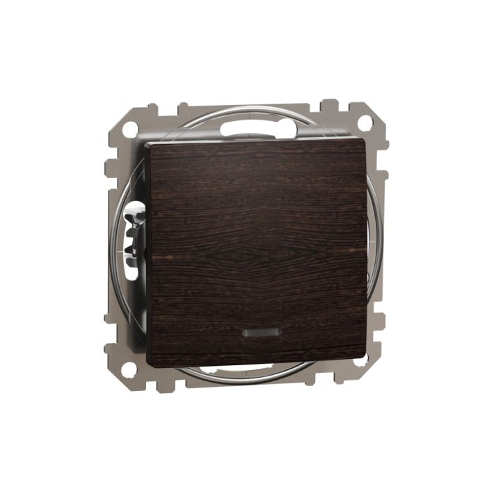 Перемикач з підсвіткою 1-кл Schneider Sedna Elements SDD181106L Венге