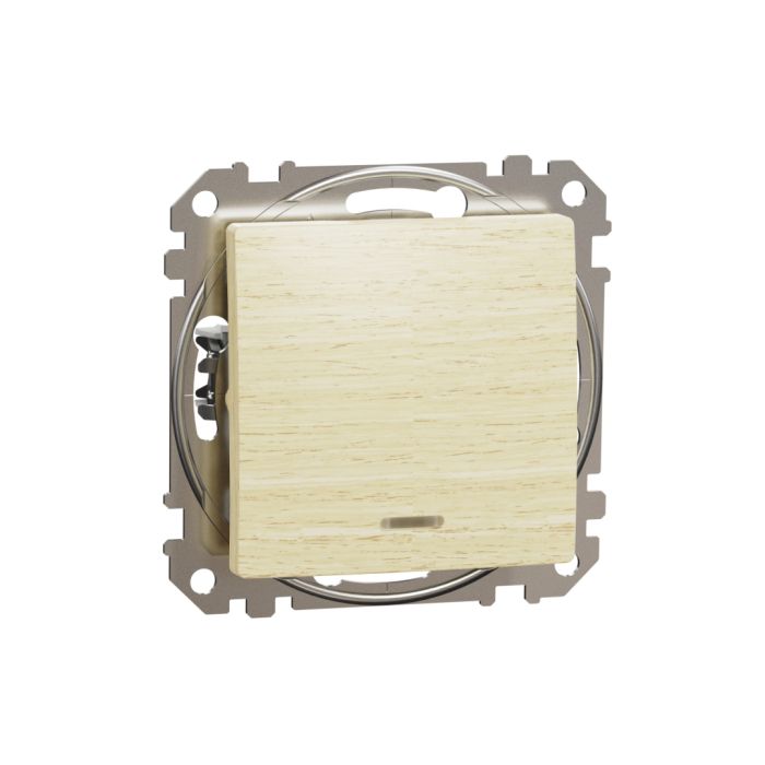 Вимикач з підсвіткою 1-кл Schneider Sedna Elements SDD180101L Береза