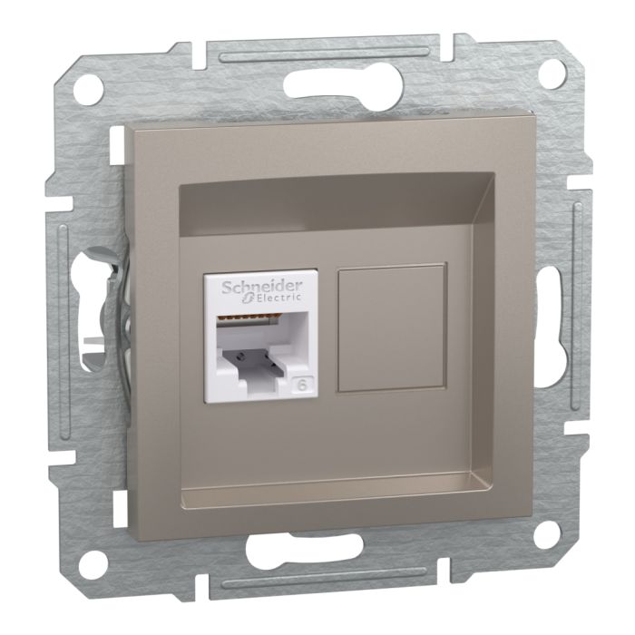 Комп'ютерна розетка rj45 кат5e utp, бронза (EPH4700169)