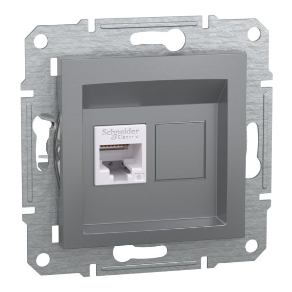Комп'ютерна розетка rj45 кат5e utp, сталь (EPH4700162)
