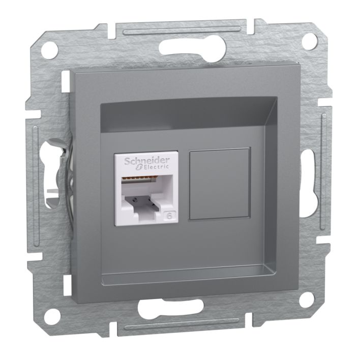 Комп'ютерна розетка rj45 кат5e utp, сталь (EPH4700162)