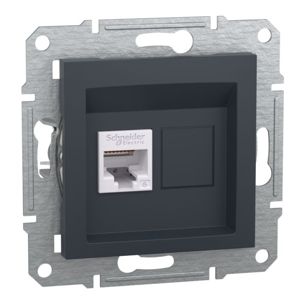 Комп'ютерна розетка rj45 кат6e utp, антрацит (EPH4700171)