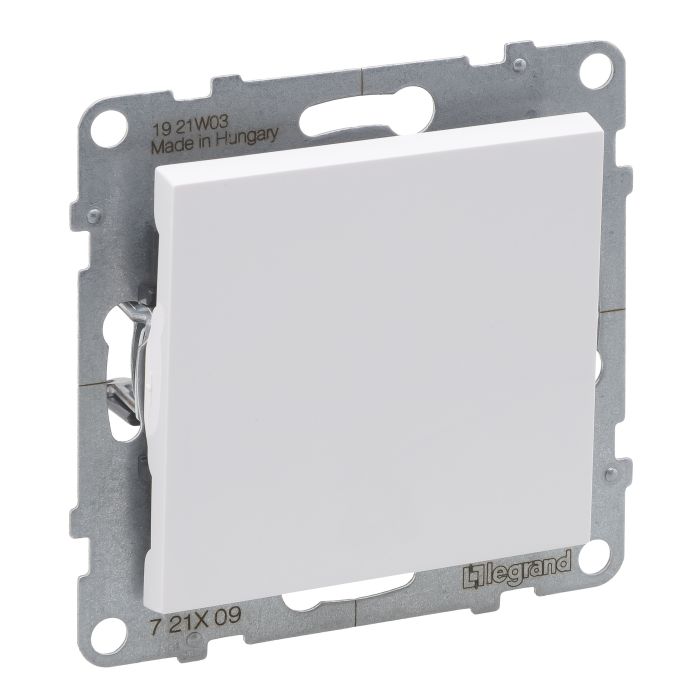 Кнопка 1-кл (пруж.клеми) 6A/250V Legrand SUNO 721109 білий