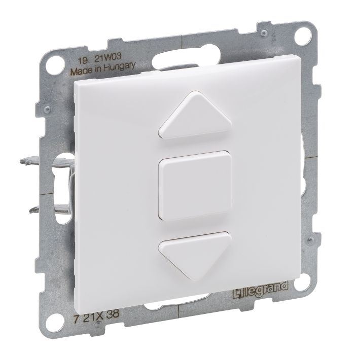 Вимикач жалюзі кнопковий 2-позиційний 6A/250V Legrand SUNO 721138 білий