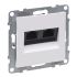 Розетка комп'ютерна 2-а RJ45 Cat5E/UTP Legrand SUNO 721151 білий