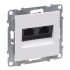 Розетка комп'ютерна 2-а RJ45 CAT6/UTP Legrand SUNO 721153 білий