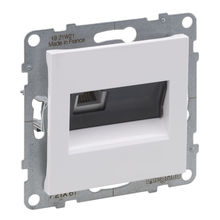 Розетка телефонна 1-а RJ11 Legrand SUNO 721161 білий