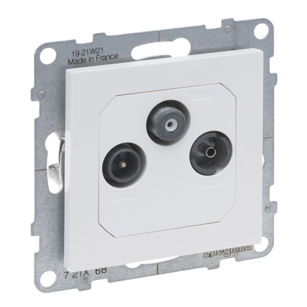Розетка TV-R-SAT прохідна 14dB Legrand SUNO 721168 білий