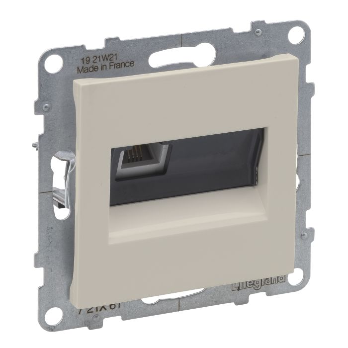 Розетка телефонна 1-а RJ11 Legrand SUNO 721261 слонова кістка