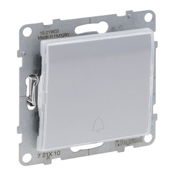 Кнопка 1-кл з тримачем етикети 6A/250V Legrand SUNO 721310 алюміній