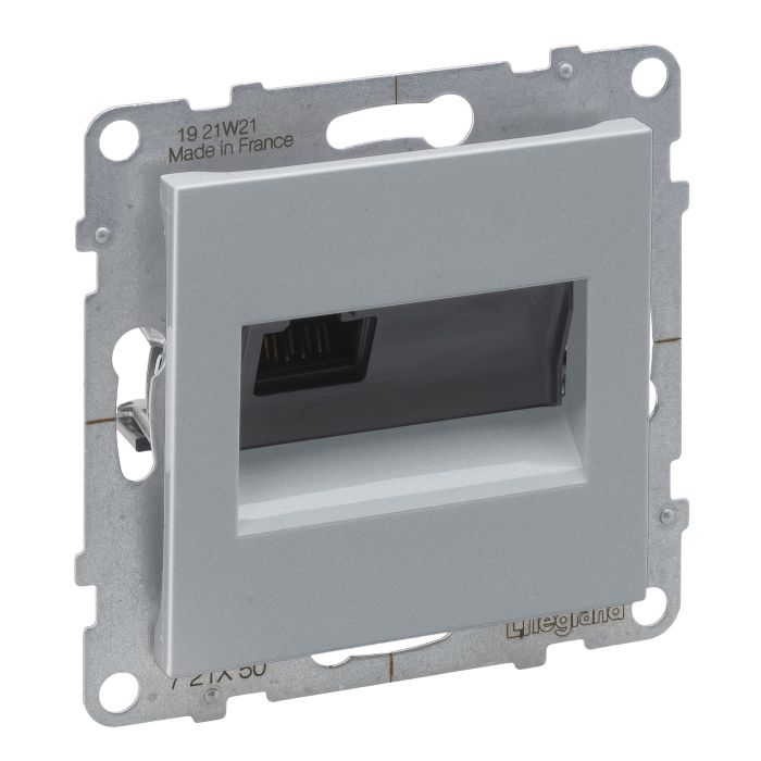Розетка комп'ютерна 1-а RJ45 Cat5E/UTP Legrand SUNO 721350 алюміній