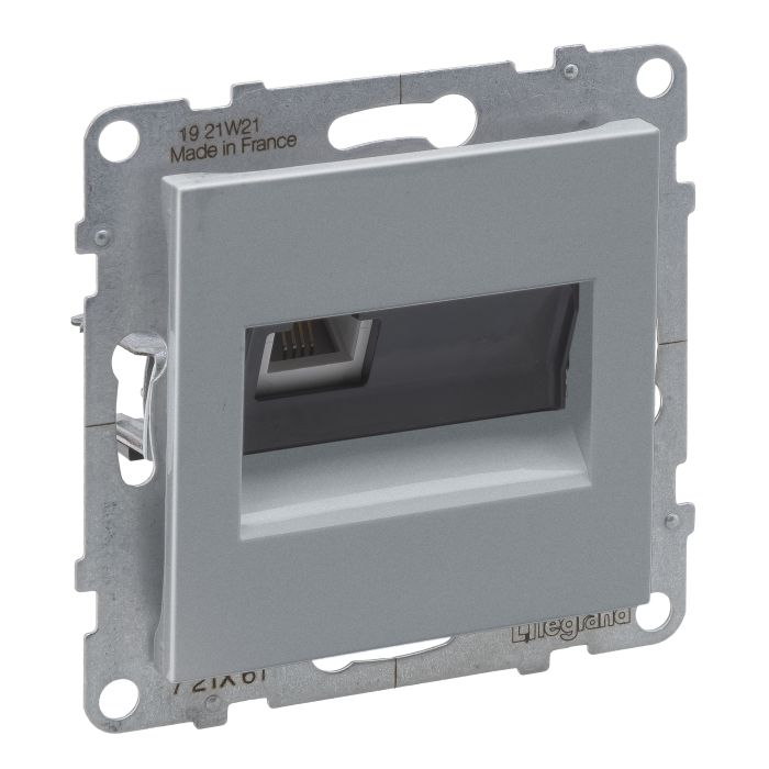 Розетка телефонна 1-а RJ11 Legrand SUNO 721361 алюміній