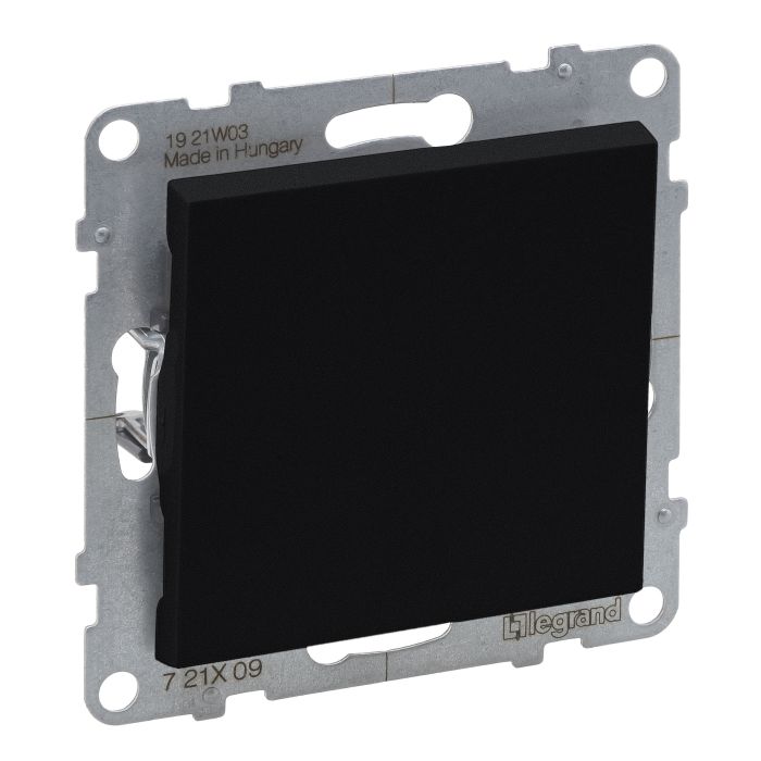 Кнопка 1-кл (пруж.клеми) 6A/250V Legrand SUNO 721409 чорний