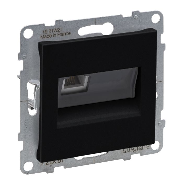Розетка телефонна 1-а RJ11 Legrand SUNO 721461 чорний