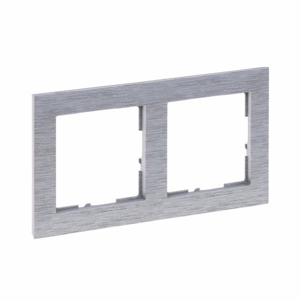 Рамка 2-а Legrand SUNO 721562 фактурний алюміній